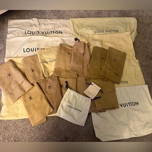 Louis Vuitton dust bag bundle of 23 dust bags